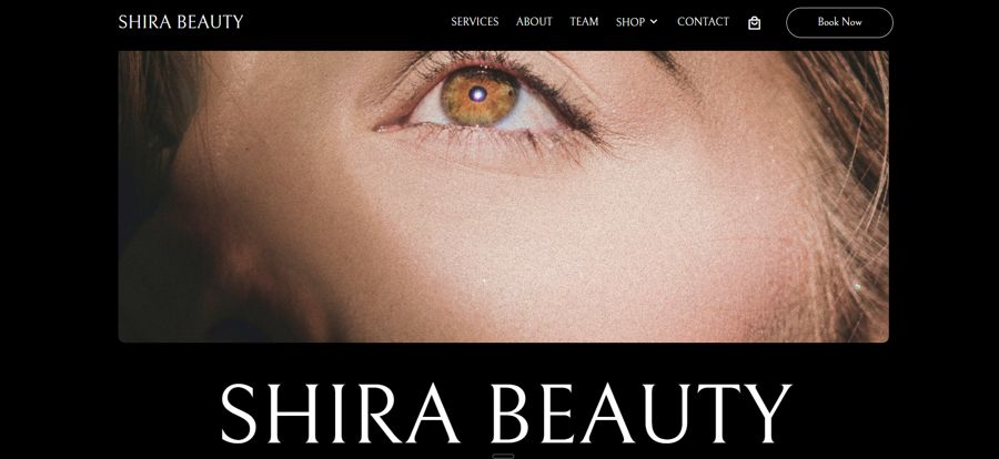 Shira Beauty GlossGenius booking page before the FoxSignal rebuild